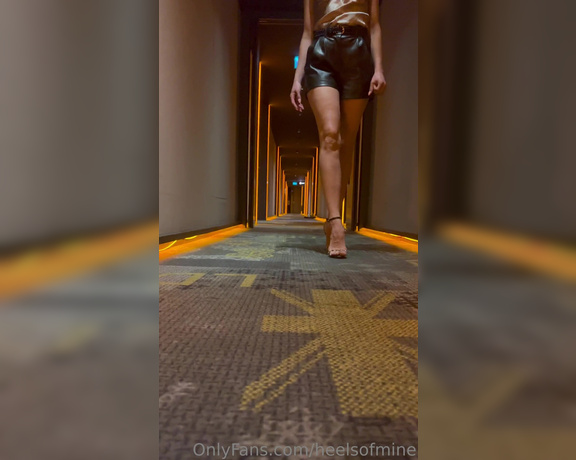 Heels of mine aka heelsofmine - 04-01-2023 OnlyFans Video - Walking in hotel corridor