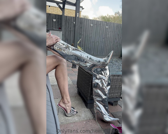 Heels of mine aka heelsofmine - 04-19-2023 OnlyFans Video - For those who love shiny silver colourfrom silver mules change over to silver boots