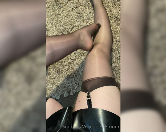 Vivienne L'Amour aka Vlproductionsuk OnlyFans - How much do you love my nylon clad legs and chunky thighs They are certainly strong enough to crac 1