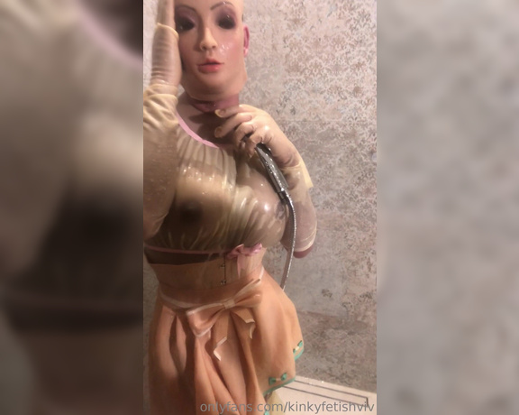 Vivienne L'Amour aka Vlproductionsuk OnlyFans - Rubber doll shower video & strap