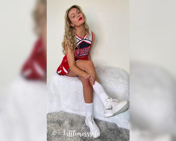 Littlemisssole aka Littlemisssole OnlyFans - Cheerleader role play JOI with countdown, with sock tease and removal This cheerleader catches