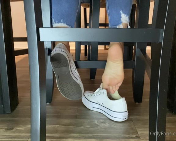 Liv aka Soldmysole OnlyFans - 5 minutes (shoe play + shoe removal) POV I’m sitting in front of you and you can’t stop staring at
