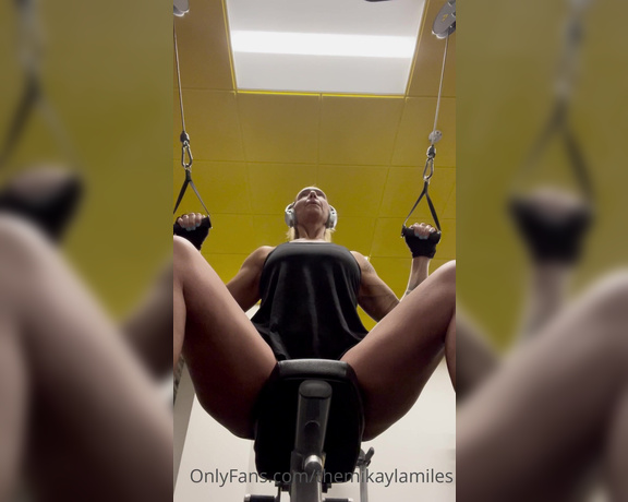 Mikayla Miles aka Themikaylamiles OnlyFans - Having fun at the gym! #giantess #workout #pov #muscles #flex #stomp #lifting