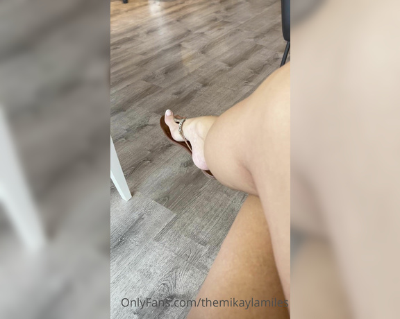 Mikayla Miles aka Themikaylamiles OnlyFans - Just a little shoe play while I wait for my appointment!