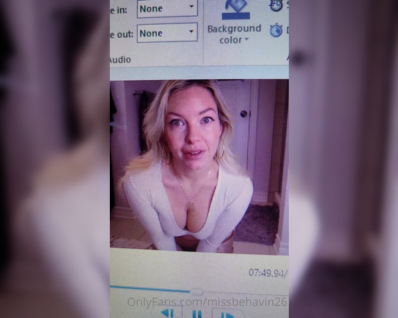 Missbehavin26 aka Missbehavin26 OnlyFans - Little blooper from one of todays videos