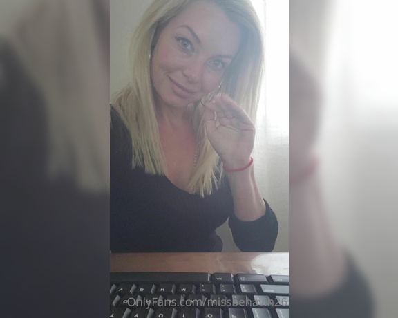 Missbehavin26 aka Missbehavin26 OnlyFans - Lil work from home tease straightened my hair do u like it Like if you like