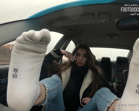 Foot Goddess Mia aka Footgoddessmia OnlyFans - Car ashtray I know you would want to be my personal driver To rest my feet on you as you drive me