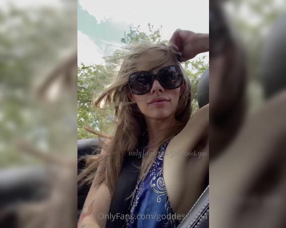 Goddess Kyaa aka Goddesskyaa OnlyFans - Drive to the beach in a convertible with the top down… flashing my tits and divine pussy! What a g 1