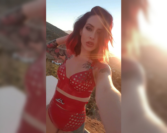 Adreena Angela aka Adreena_angela OnlyFans - In my latex, as the sun goes down