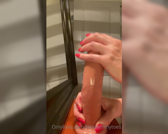Beneathmytoes aka Beneathmytoes OnlyFans - Handjob that made me almost as wet as this dildo 10, 9, 8, 7wait for