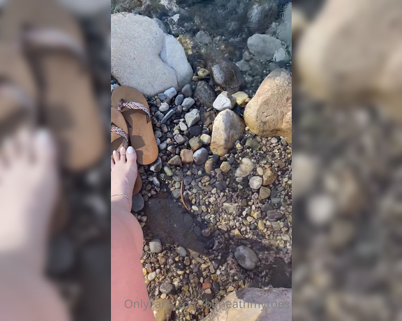 Beneathmytoes aka Beneathmytoes OnlyFans - Ok That water was cold AF! It felt good tho 2