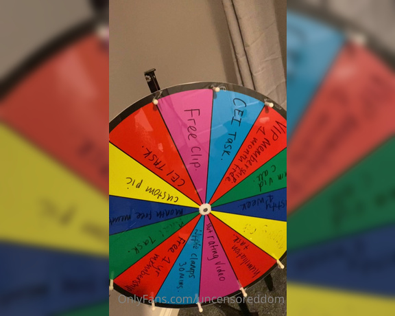 Obey Angelina aka Uncensoreddom OnlyFans - FUN FRIDAY WITH ANY VIDEO OPEN THIS EVE YOU GET A FREE SPIN ON MY PRIZE WHEEL YOUR SPIN WILL BE POST