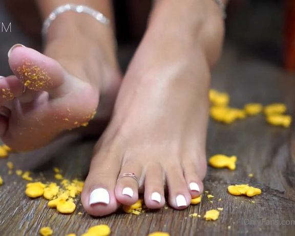 Eye Candy Toes aka Eyecandytoes Footjob OnlyFans - I made a little mess smashing these gold fish Do I have any crushing fans on here Comment Yes or N