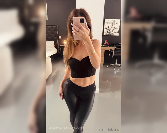 Lord Goddess Maria aka Lordmaria OnlyFans - Black on black with a splash of pink