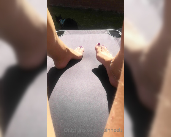 Lou In Heels aka Louinheels OnlyFans - Which one of you good foot boys wants to sit at the end of my sun lounger and be in awe of them