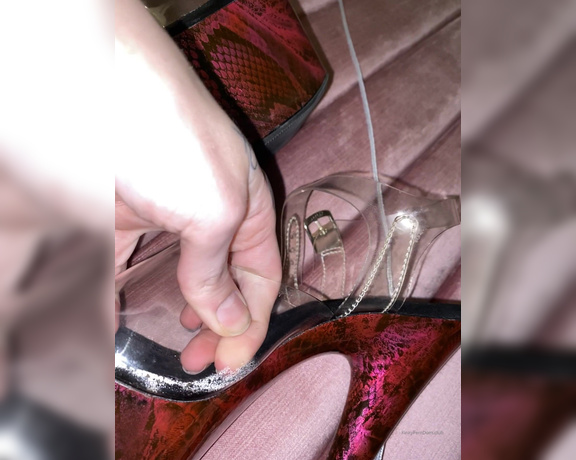 Miss Adah Vonn aka Topdomme OnlyFans - Condensation in my heels after some hot playtime scroll for video I want to collect it for you t 2