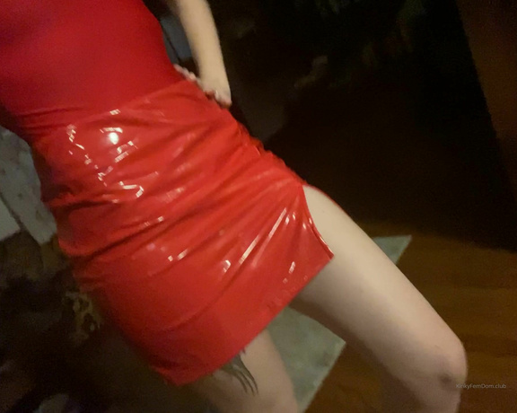 Miss Adah Vonn aka Topdomme OnlyFans - Red stretchy bodysuit with PVC skirt The latter is a little big ~