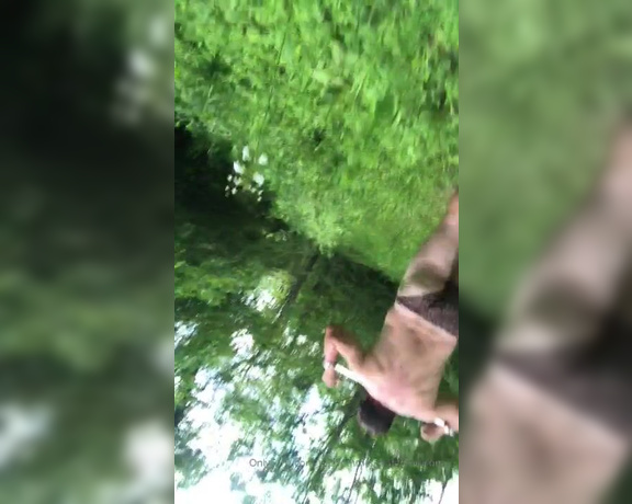 Miss Adah Vonn aka Topdomme OnlyFans - VIDEO Raw footage Walking My slave through the woods ~