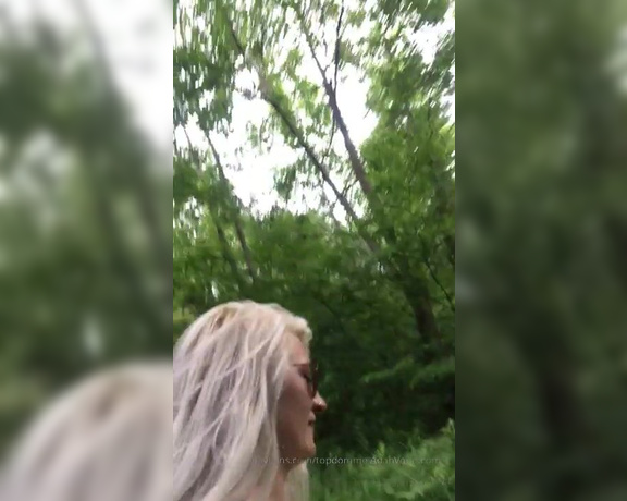 Miss Adah Vonn aka Topdomme OnlyFans - VIDEO Raw footage Walking My slave through the woods ~