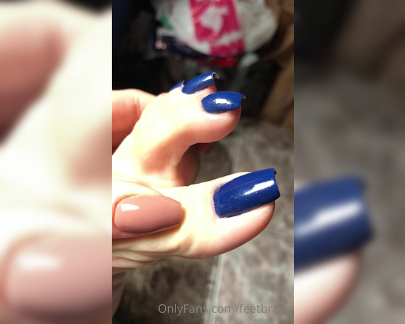 Feet Braga aka Feetbraga OnlyFans - BLUE nail speacial for my subscribers