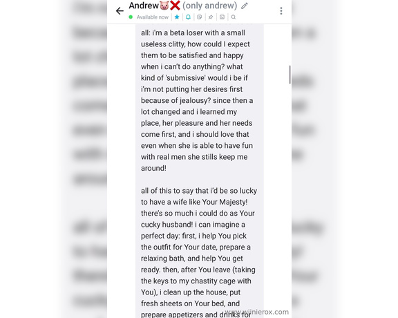 Wiinie aka wiinierox - 02-05-2025 OnlyFans Video - Adding Andrew to the Wall Of Lame AGAIN for writing the best cuckold story for last