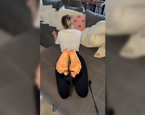 Barebylola aka barebylola - 05-15-2025 OnlyFans Video - Oiled Feetdominated by my Friend