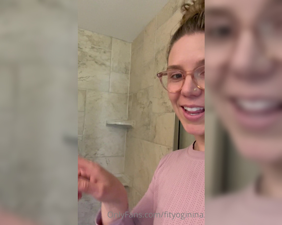 Nina aka Fityoginina OnlyFans - Little non sexy life update plus a booty pic Want to hear how I fucked up the rock in my shower Y 1