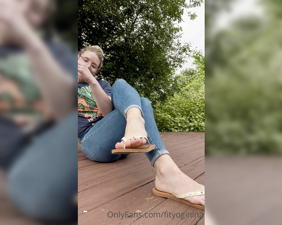 Nina aka Fityoginina OnlyFans - Flip flop dangling and tease