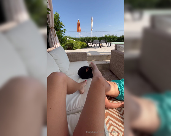 Goddess Gabriella aka gabriellafetish - 08-22-2024 OnlyFans Video - its sweltering hot  so I rested on the couch in the shade  but you,
