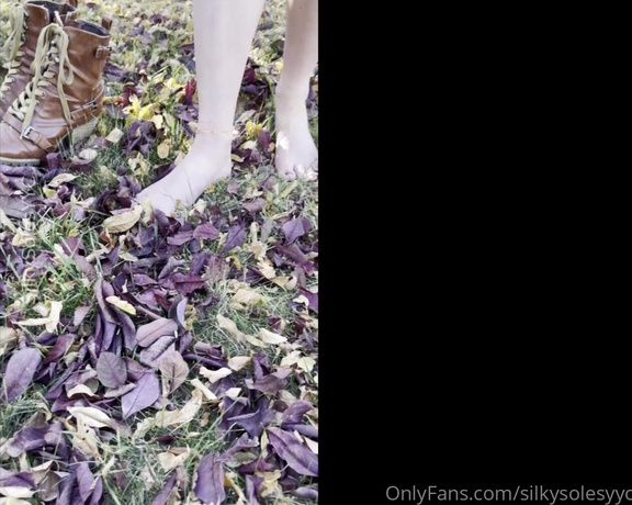 SilkySolesYYC aka Silkysolesyyc OnlyFans - Happy Friday! When your nails match the fallen leaves you just have to take off your shoes and make