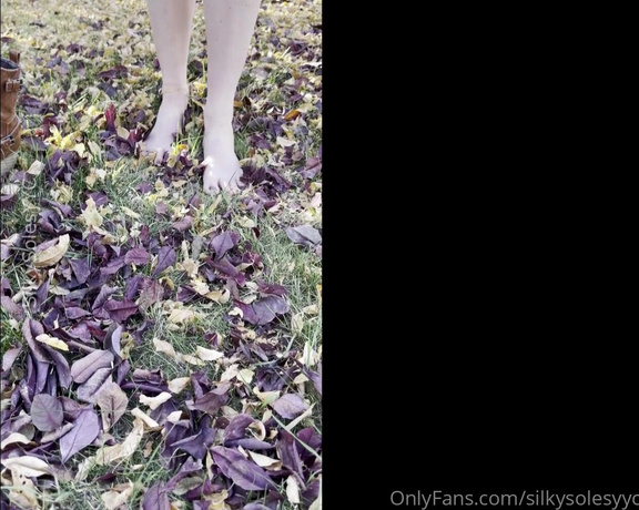 SilkySolesYYC aka Silkysolesyyc OnlyFans - Happy Friday! When your nails match the fallen leaves you just have to take off your shoes and make