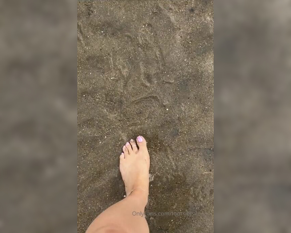 Footsiegalore aka Footsiegalore OnlyFans - Beach day compilation, the beach I went to is very stony so tough on my poor tootsies my feet also