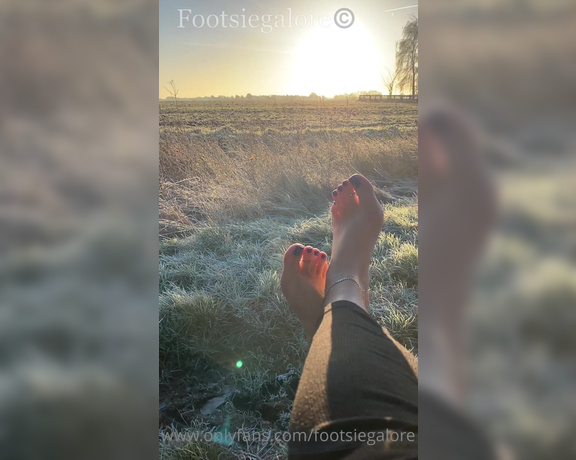 Footsiegalore aka Footsiegalore OnlyFans - It was so beautiful this morning I had to stop and take in the view, so frosty but beautiful