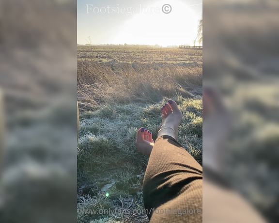 Footsiegalore aka Footsiegalore OnlyFans - It was so beautiful this morning I had to stop and take in the view, so frosty but beautiful