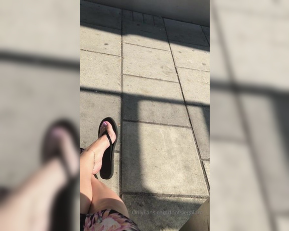 Footsiegalore aka Footsiegalore OnlyFans - A peek into Footsie’s day! Bus stop tease, bus dangling fun! Would you give in and stare or catch