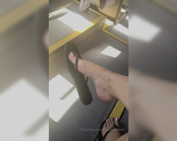 Footsiegalore aka Footsiegalore OnlyFans - A peek into Footsie’s day! Bus stop tease, bus dangling fun! Would you give in and stare or catch