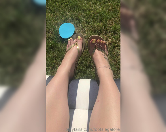 Footsiegalore aka Footsiegalore OnlyFans - Only fans exclusive! Sun worshiping on a beautiful day