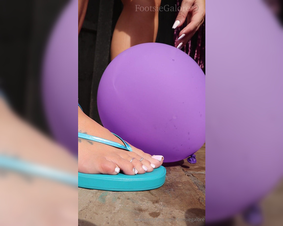 Footsiegalore aka Footsiegalore OnlyFans - I’ve got the birthday blues! Popping balloons