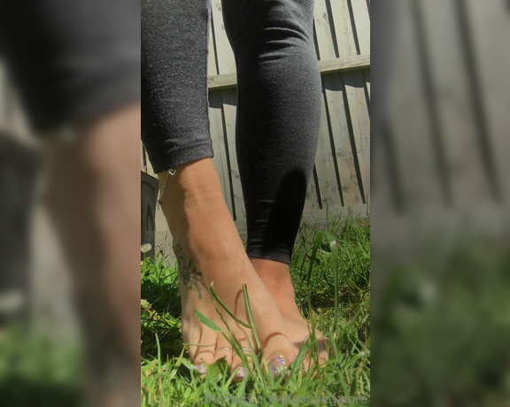 Footsiegalore aka Footsiegalore OnlyFans - Only fans exclusive! Barefoot in the grass soles and toes and sparkles galore!