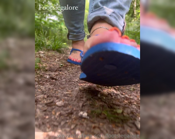 Footsiegalore aka Footsiegalore OnlyFans - Walk with me in the woods! If I shrunk you down this would be your view