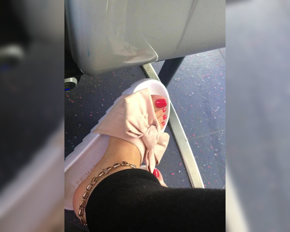 Footsiegalore aka Footsiegalore OnlyFans - Only fans exclusive ! 5 min video of me dangling my footwear on the bus!! I had a few funny looks