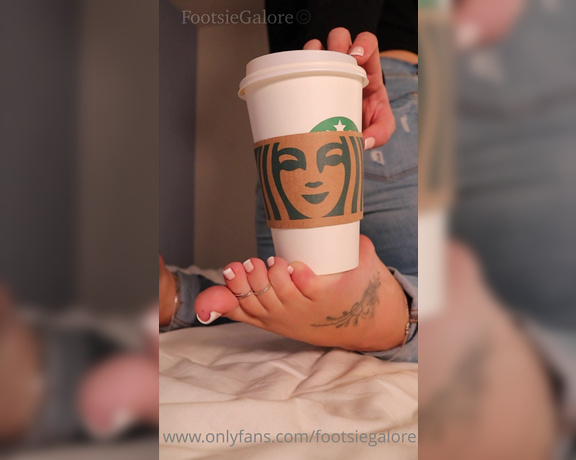 Footsiegalore aka Footsiegalore OnlyFans - What a way to be woken up! Fresh coffee served by your Queen