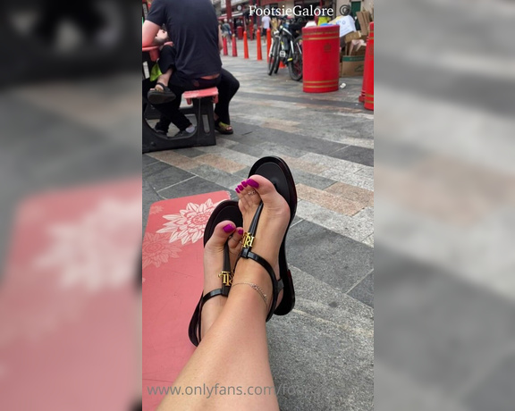 Footsiegalore aka Footsiegalore OnlyFans - China town chill kinda vibes, would you join me for ice cream if you spotted me sitting with my feet