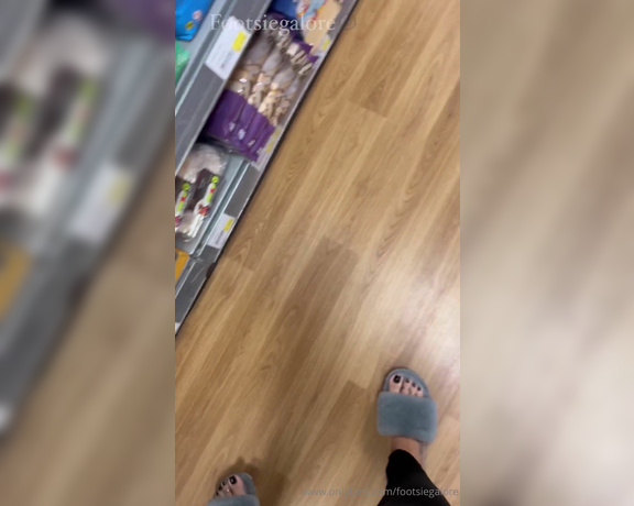 Footsiegalore aka Footsiegalore OnlyFans - Whoops! I went to the shop in my slippers one of those crazy days!