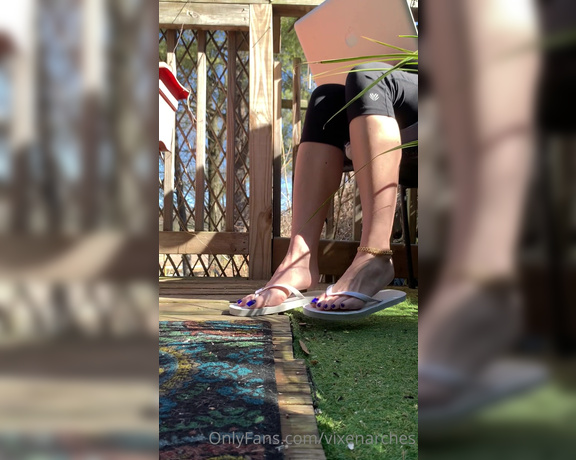 Vixen Arches aka Vixenarches OnlyFans - More flip flop dangling outside