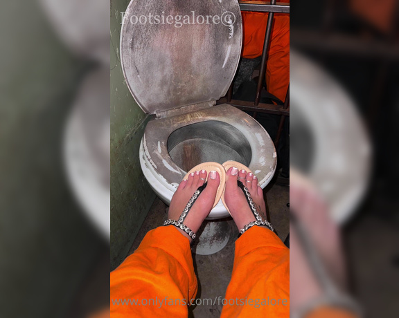 Footsiegalore aka Footsiegalore OnlyFans - Naughty inmate Footsie! Imagine being my cell mate! Locked up for drinks in Alcotraz