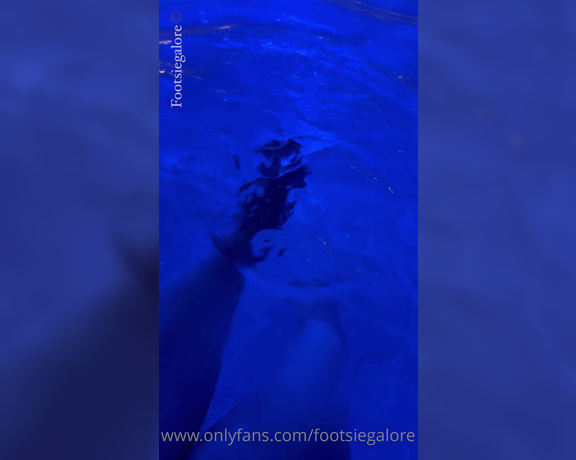 Footsiegalore aka Footsiegalore OnlyFans - Late night swim would I catch your eye splashing about