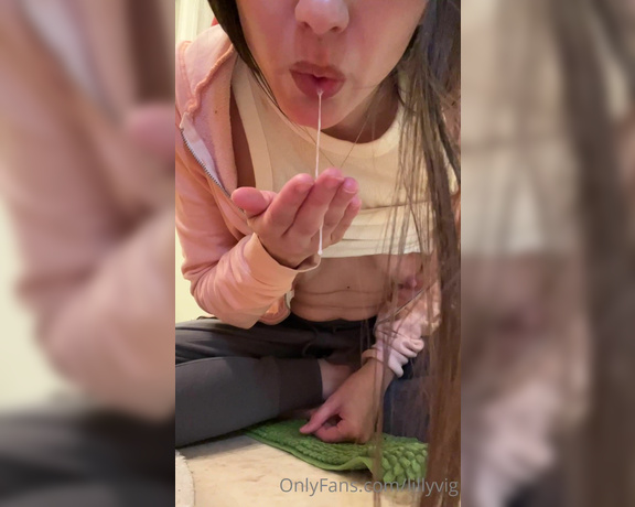 Lilly aka Lillyvig OnlyFans - Spit play as many of you have requested Am I doing this right