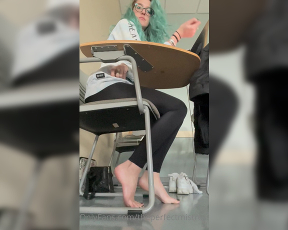 ThePerfectMistress aka Theperfectmistress OnlyFans - Sneaky sneaky, you’re watching my barefeet in class again!