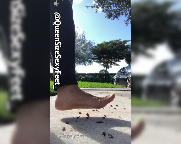 QueenSizeSexyFeet aka Queensizesexyfeet OnlyFans - I had to CRUSH a little raisin city today! They were really asking for it!